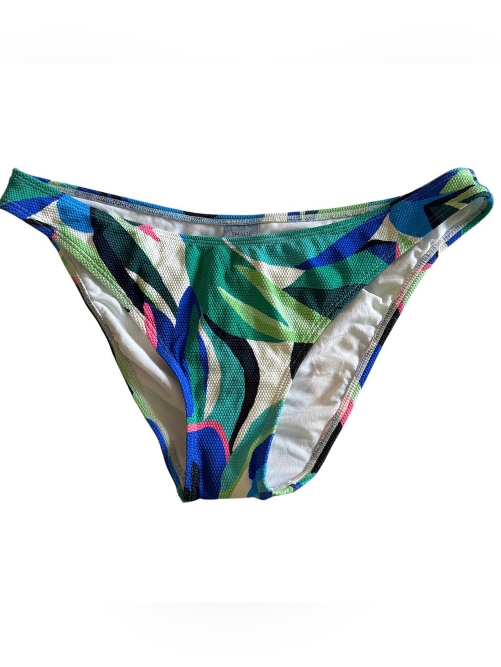 Shade & Shore NWT Colorful Abstract Print Bikini Bottoms Size Large (12-14)